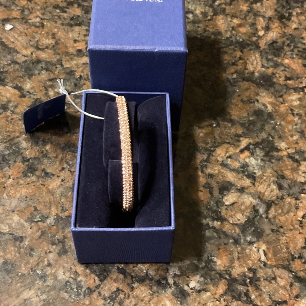 Swarovski Sublima Rose Gold Bangle with crystals